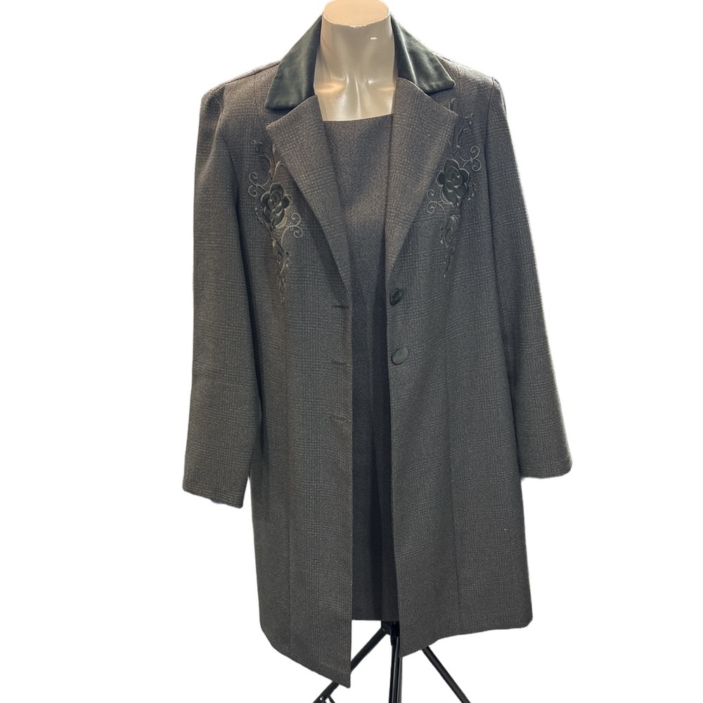 Embroidered Coat and Dress set
